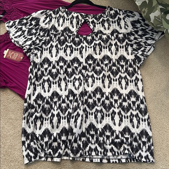 Faded Glory Purple and Black Women's Blouses - Picture 3 of 4